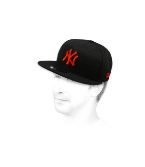 Snapback NY zwart rood League Ess NY 9Fifty black orange